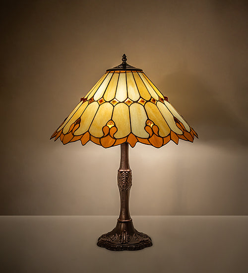 Meyda Tiffany Nouveau Cone Table Lamp - Stained Glass Nouveau Cone Table Lamp Room Setting