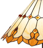 Meyda Tiffany Nouveau Cone Table Lamp - Stained Glass Nouveau Cone Table Lamp Shade Closeup