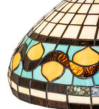 Meyda Tiffany Golden Acorn Table Lamp - Stained Glass Golden Acorn Table Lamp Shade Closeup