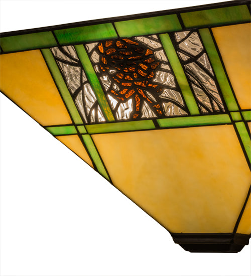 Meyda Tiffany Pinecone Ridge Wall Sconce - Stained Glass Pinecone Ridge Wall Sconce Shade Closeup
