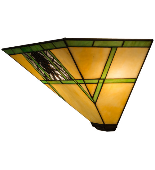 Meyda Tiffany Pinecone Ridge Wall Sconce - Stained Glass Pinecone Ridge Wall Sconce Side View