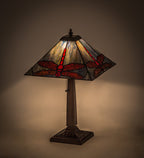 Meyda Tiffany Prairie Dragonfly Table Lamp - Stained Glass Prairie Dragonfly Table Lamp Room Setting