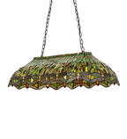 Meyda Tiffany Hanging Head Dragonfly 40" Billiards Lamp - Stained Glass Hanging Head Dragonfly 40" Billiards Lamp Turned Off