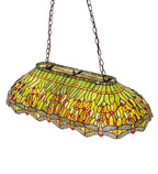 Meyda Tiffany Hanging Head Dragonfly 40" Billiards Lamp - Stained Glass Hanging Head Dragonfly 40" Billiards Lamp Top View