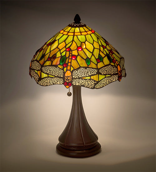 Meyda Tiffany Hanging Head Dragonfly 18" Accent Lamp - Stained Glass Hanging Head Dragonfly 18" Accent Lamp Room Setting