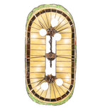 Meyda Tiffany Green 32" Billiards Lamp - Stained Glass Green 32" Billiards Lamp Inside View