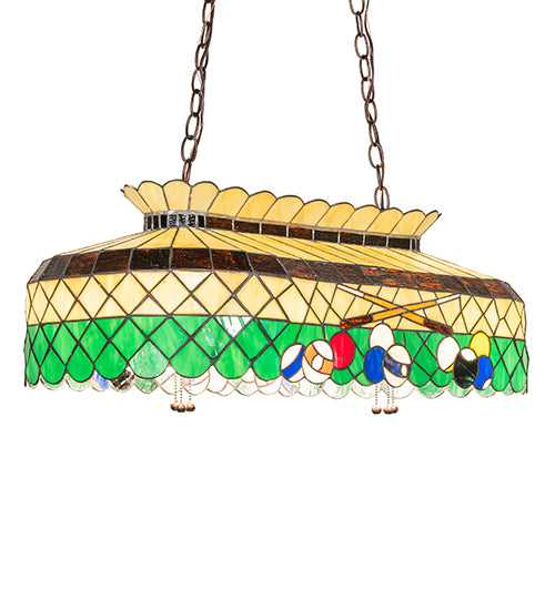 Meyda Tiffany Green 32" Billiards Lamp - Stained Glass Green 32" Billiards Lamp 