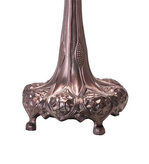 Meyda Tiffany Cabbage Rose Table Lamp - Stained Glass Cabbage Rose Table Lamp Base Coseup