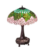 Meyda Tiffany Cabbage Rose Table Lamp - Stained Glass Cabbage Rose Table Lamp Top View