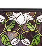 Meyda Tiffany Magnolia Stained Glass Window - Stained Glass Magnolia Stained Glass Window Closeup