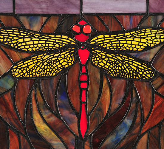 Meyda Tiffany Dragonfly Stained Glass Window - Stained Glass Dragonfly Stained Glass Window Dragonfly Closeup