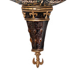 Meyda Tiffany Fleur-de-lis Art Glass Wall Sconce - Large - Stained Glass Fleur-de-lis Art Glass Wall Sconce - Large Closeup