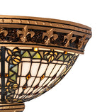 Meyda Tiffany Fleur-de-lis Art Glass Wall Sconce - Large - Stained Glass Fleur-de-lis Art Glass Wall Sconce - Large Shade Closeup