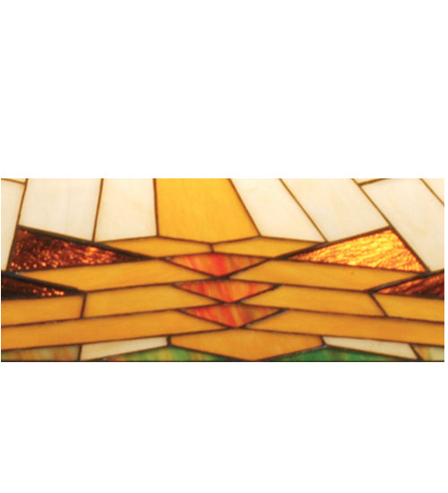 Meyda Tiffany Navajo Mission Oblong Pendant - Stained Glass Navajo Mission Oblong Pendant Shade Closeup