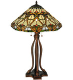 Meyda Tiffany Middleton Table Lamp - Stained Glass Middleton Table Lamp Turned On