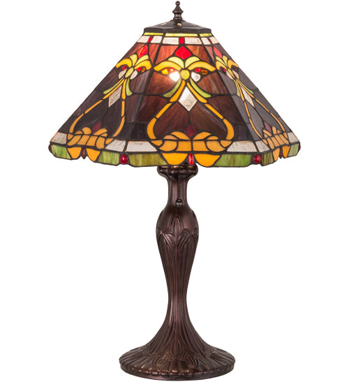 Meyda Tiffany Middleton Table Lamp - Stained Glass Middleton Table Lamp Turned On