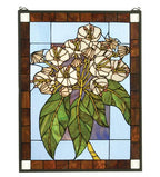 Meyda Tiffany Mountain Laurel Art Glass Window - Stained Glass Mountain Laurel Art Glass Window