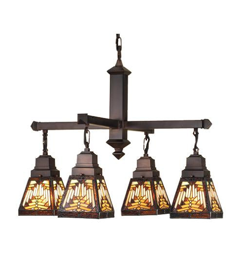 Meyda Tiffany Navajo Mission Four Light Chandelier