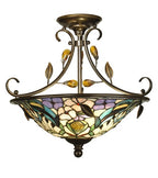 Dale Tiffany Peony Crystal Semi-Flush Mount
