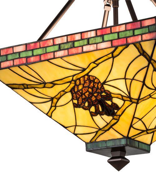 Meyda Tiffany Pinecone Mission Inverted Pendant