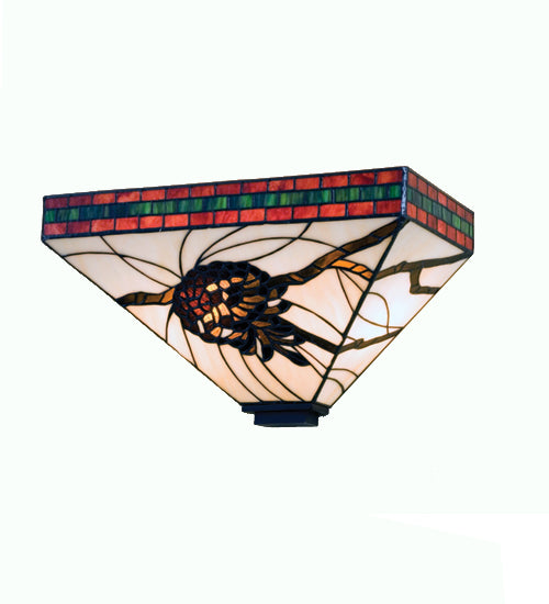 Meyda Tiffany Pinecone Mission Wall Sconce