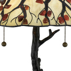 Quoizel Whispering Wood Table Lamp - Stained Glass Whispering Wood Table Lamp Closeup
