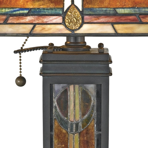 Quoizel San Gabriel Table Lamp - Stained Glass San Gabriel Table Lamp Closeup