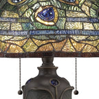Quoizel Lynch Table Lamp - Stained Glass Lynch Table Lamp Shade Closeup