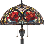 Quoizel Larissa Floor Lamp - Stained Glass Larissa Floor Lamp Shade Closeup