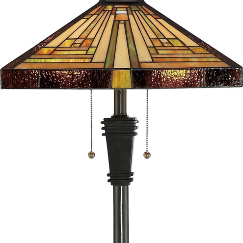 Quoizel Stephen Floor Lamp - Stained Glass Stephen Floor Lamp Shade Closeup