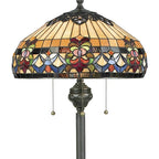 Quoizel Belle Fleur Floor Lamp - Stained Glass Belle Fleur Floor Lamp Shade Closeup