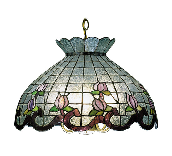 Meyda Tiffany Rosebud Ribbon Pendant - Plum