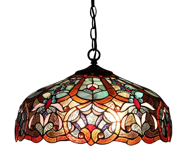 Chloe Sadie Victorian Blue Pendant Lamp