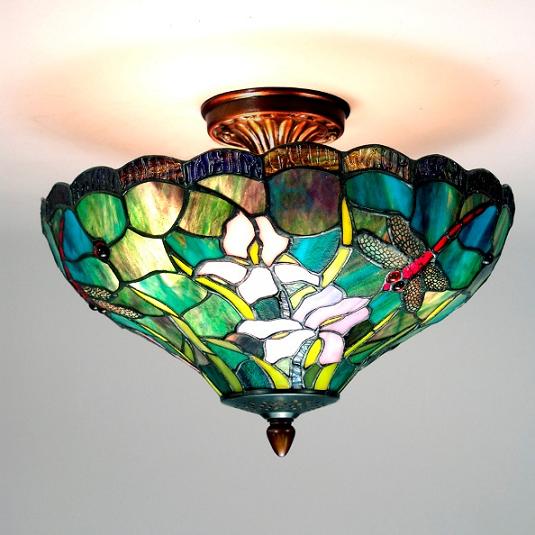 Dragonflies: Dale Tiffany Savannah Dragonfly Flush Mount