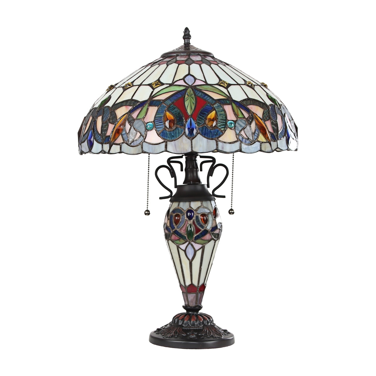 Chloe Serenity Victorian Double-Lit Table Lamp