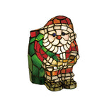 Meyda Tiffany Small Santa Accent Lamp - Stained Glass Small Santa Accent Lamp Turned On