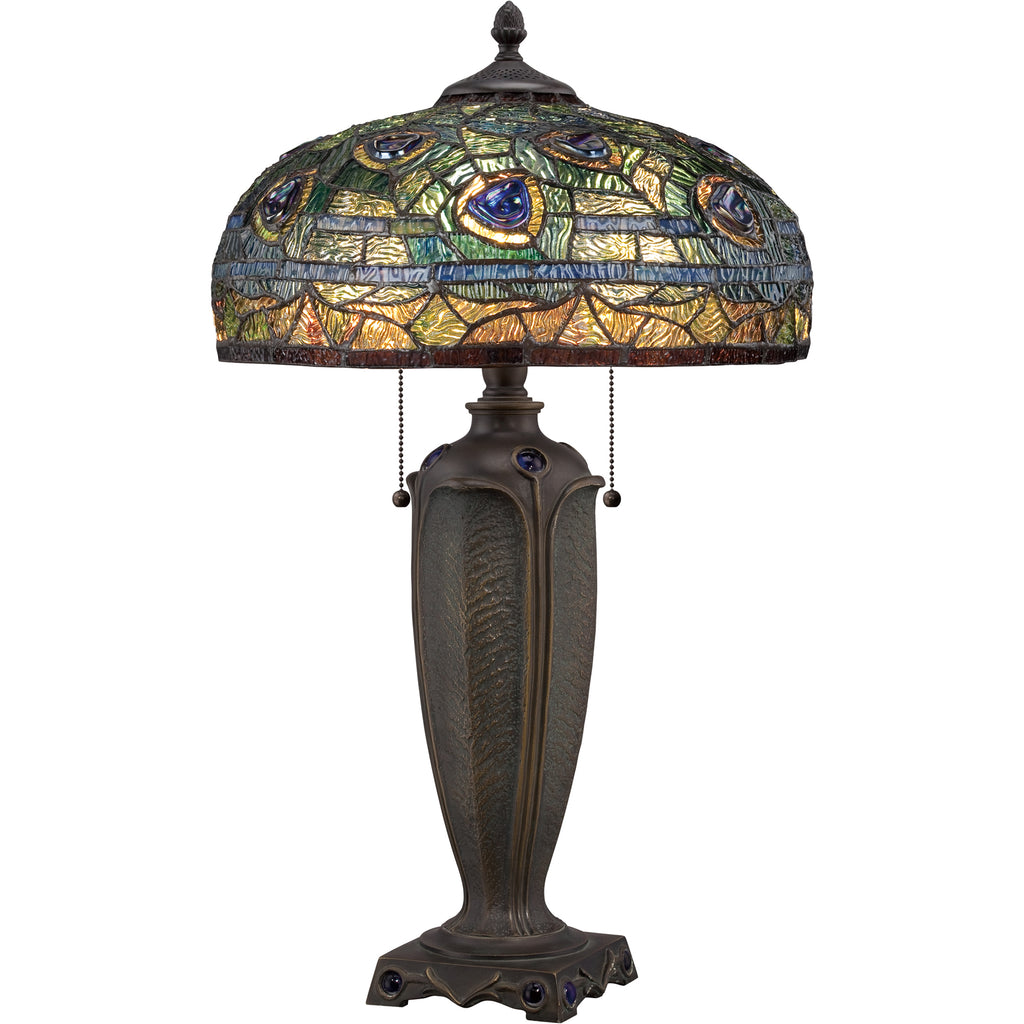 Quoizel Lynch Table Lamp - Stained Glass Lynch Table Lamp