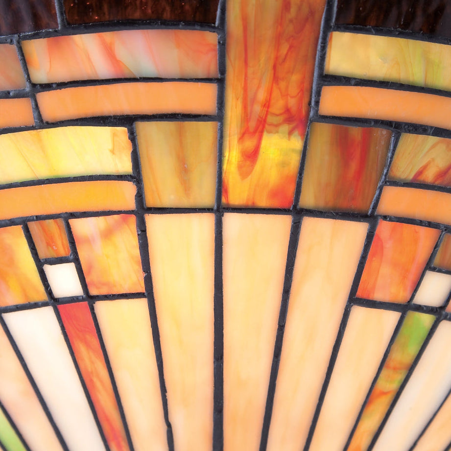 Quoizel Stephen Pendant Lamp - Stained Glass Stephen Pendant Lamp Turned On Detailed