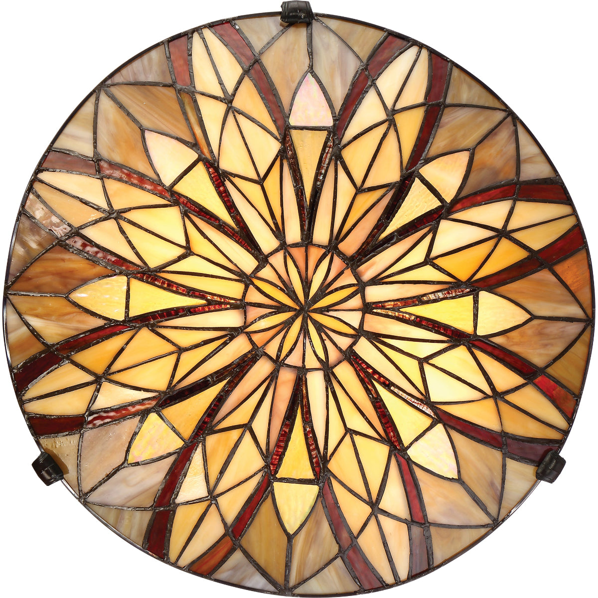 Quoizel Victory Flush Mount - Stained Glass Victory Flush Mount Top View