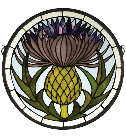 Meyda Tiffany Thistle Stained Glass Window