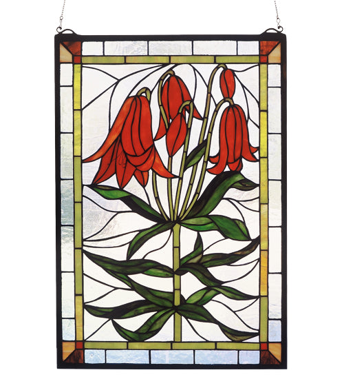 Meyda Tiffany Trumpet Lily Stained Glass Window - Stained Glass Trumpet Lily Stained Glass Window