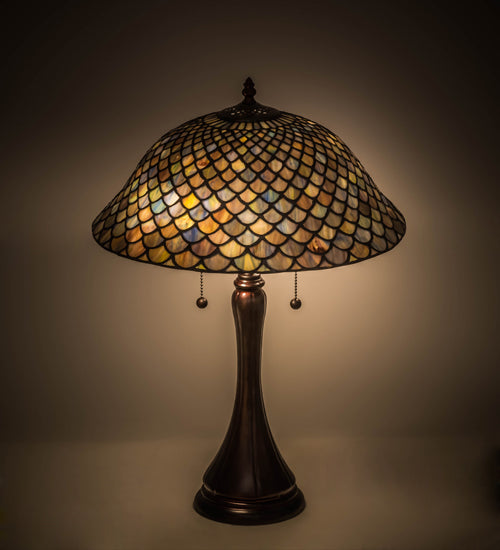 Meyda Tiffany Variegated Fishscale Table Lamp