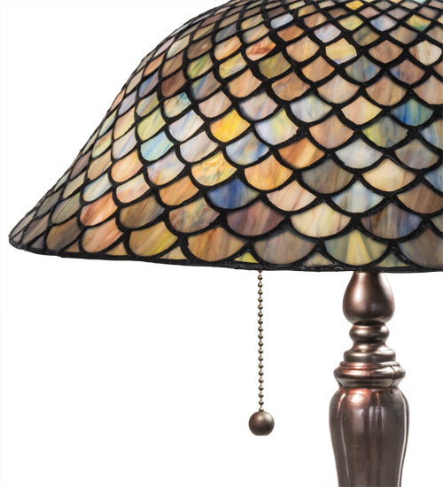 Meyda Tiffany Variegated Fishscale Table Lamp