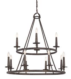 Quoizel Voyager Chandelier, 12 - Candle