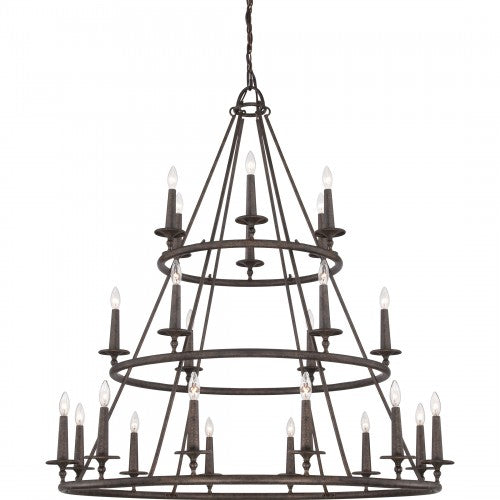 Quoizel Voyager Chandelier, 3-Tiered