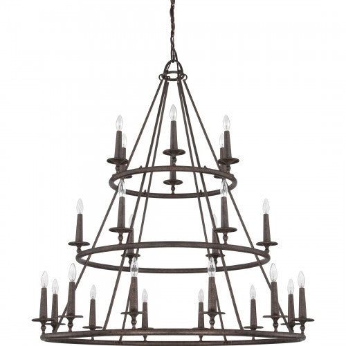 Quoizel Voyager Chandelier, 3-Tiered