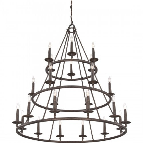 Quoizel Voyager Chandelier, 3-Tiered