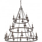 Quoizel Voyager Chandelier, 3-Tiered