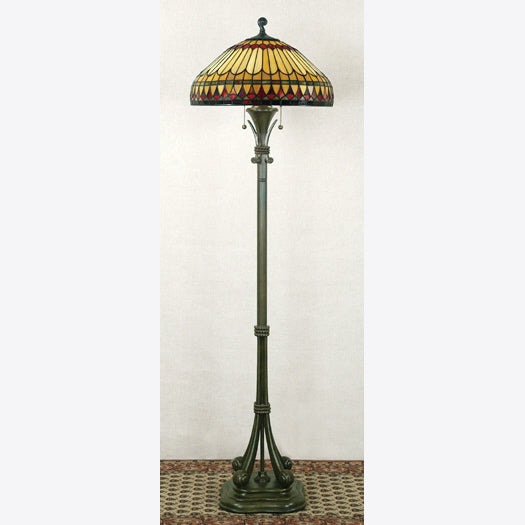 Quoizel West End Floor Lamp - Stained Glass West End Floor Lamp Room Setting